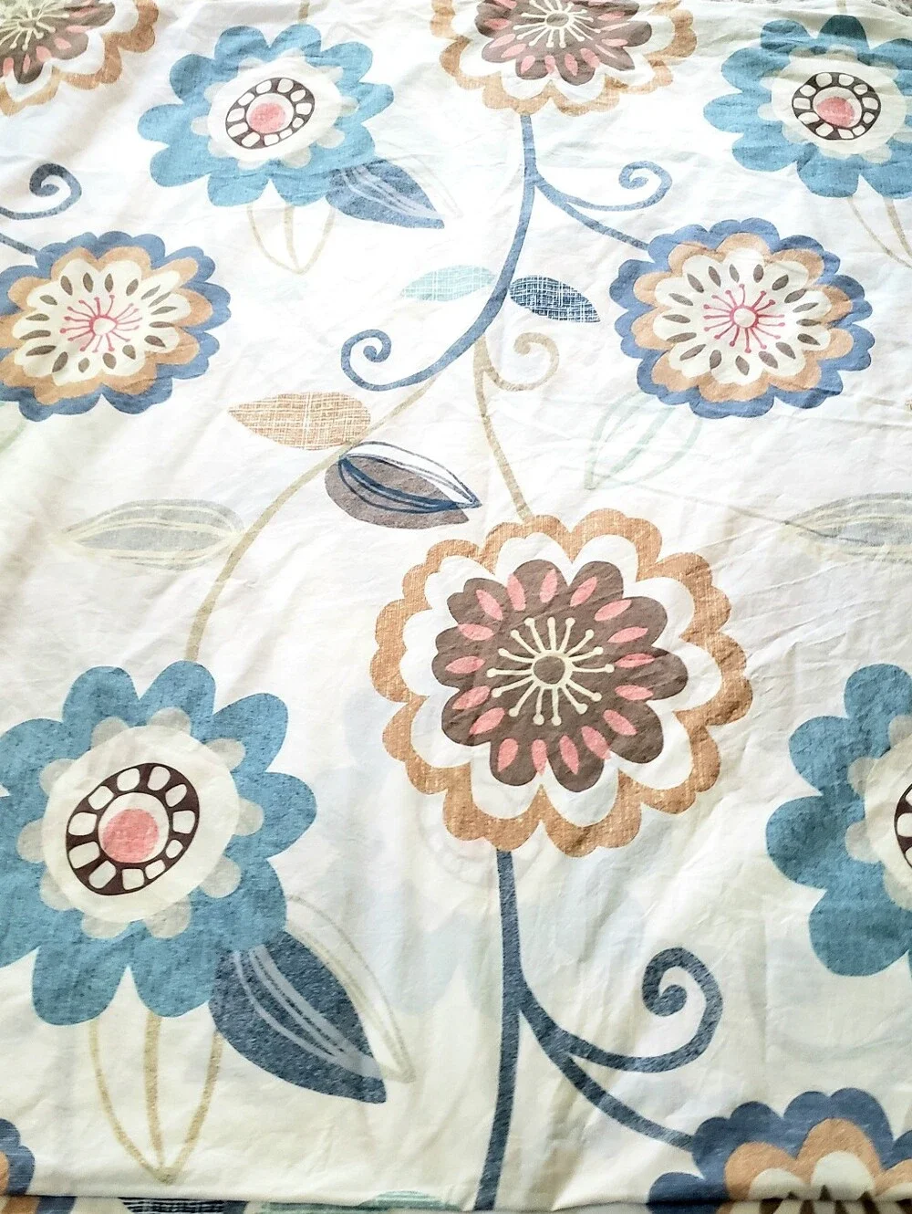 The Company Store Queen Duvet Cover Cotton Floral Pattern